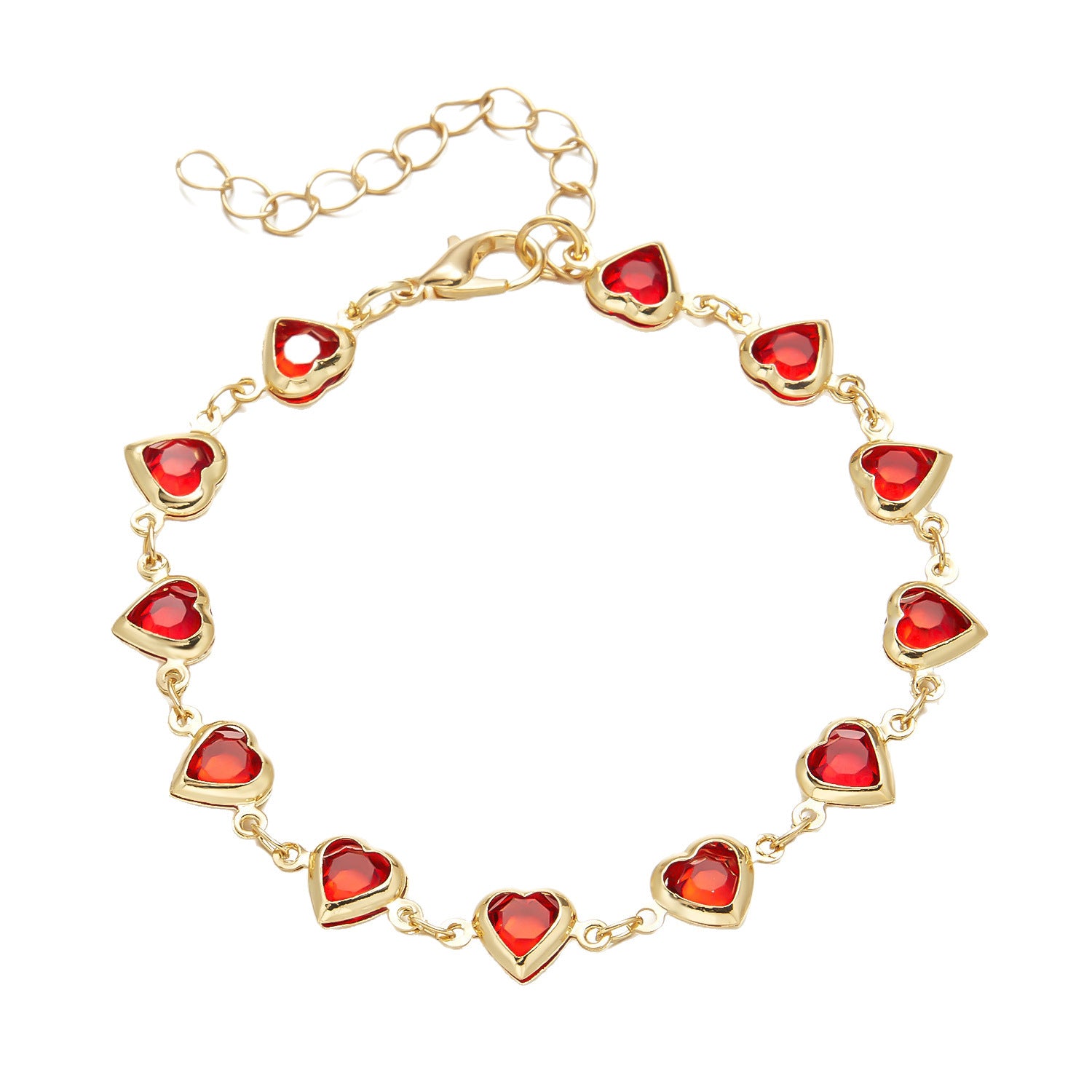 Affectionate Red Diamond Niche Light Luxury All-Match Exquisite