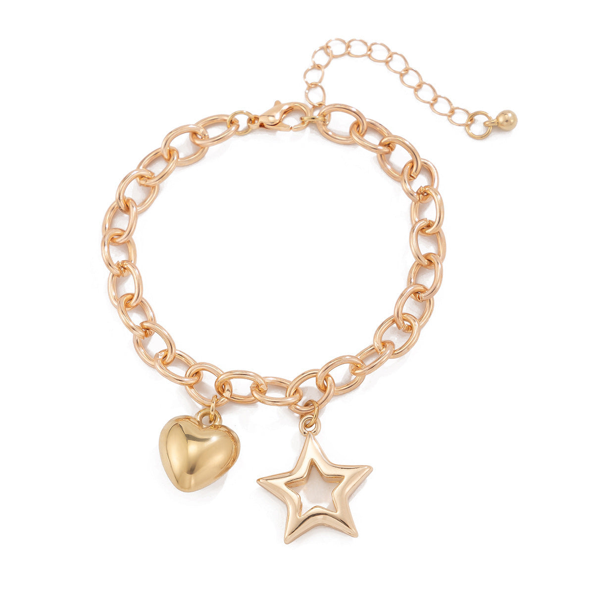 Heart-shaped Pendant Bracelet For Women