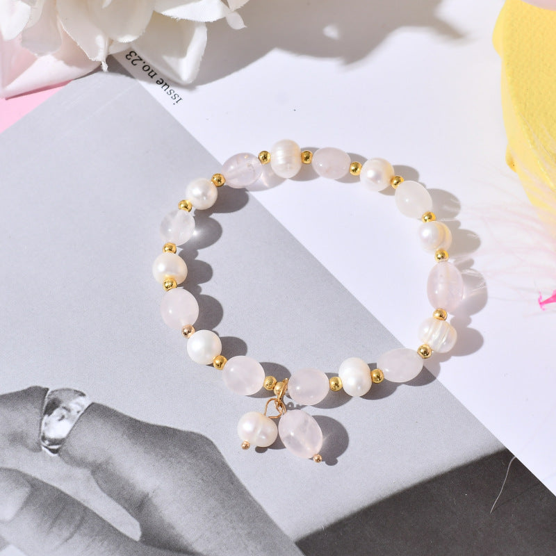 Ins Korean-style Yellow Crystal Freeform Crystal Bracelet