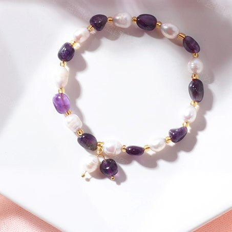 Ins Korean-style Yellow Crystal Freeform Crystal Bracelet