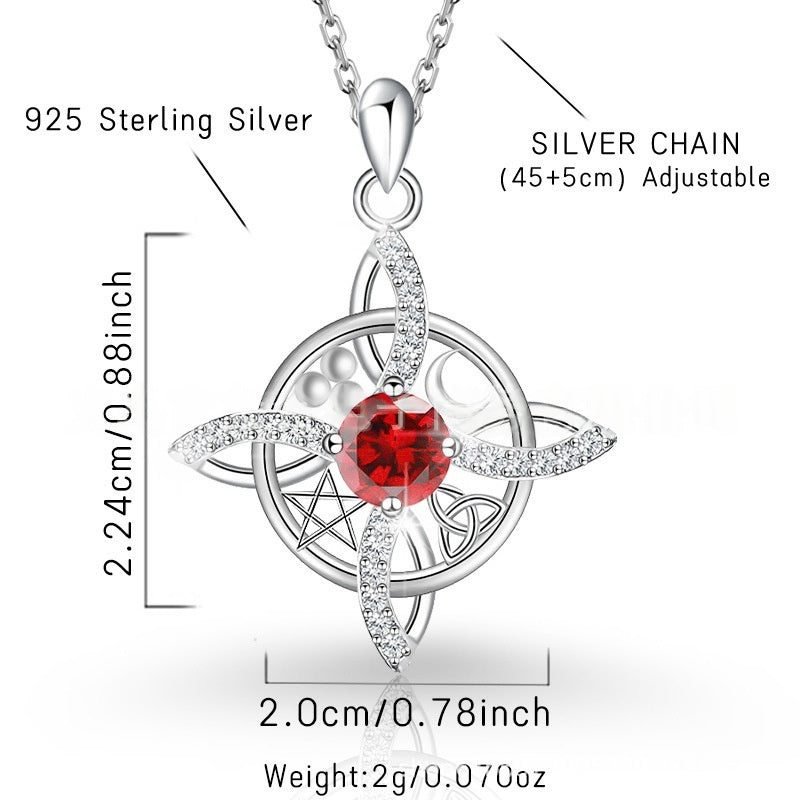 Mystical Birthstone Witches' Knot Necklace