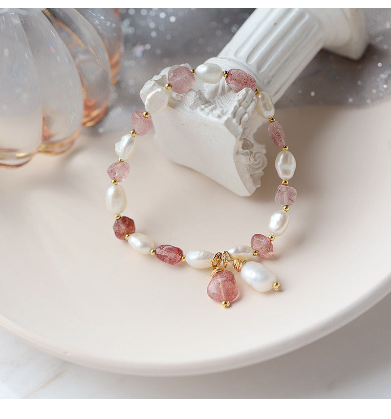 Ins Korean-style Yellow Crystal Freeform Crystal Bracelet